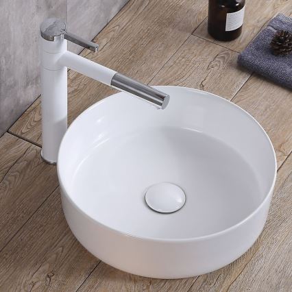 REA-U8493 - ELMA countertop basin Ø 45 cm ceramic/glossy white