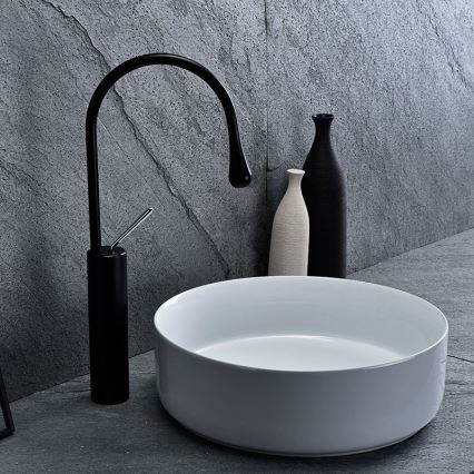 REA-U8493 - ELMA countertop basin Ø 45 cm ceramic/glossy white
