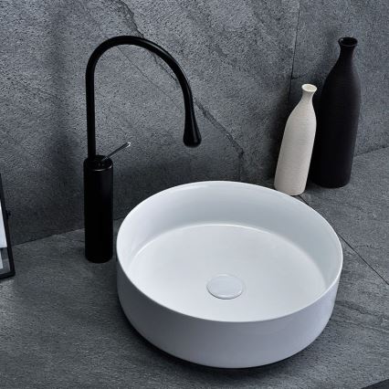REA-U8493 - ELMA countertop basin Ø 45 cm ceramic/glossy white