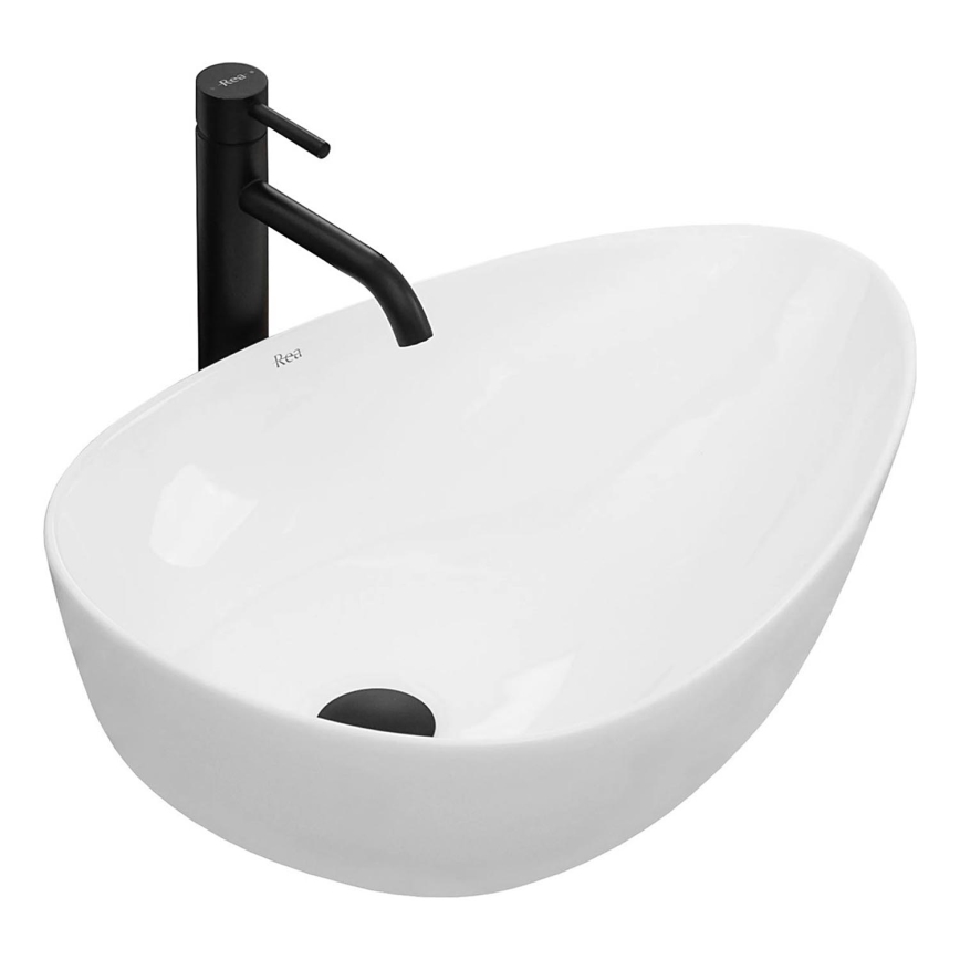 REA-U8536 - GRETA Countertop Basin 39x56 cm, Ceramic/Glossy White