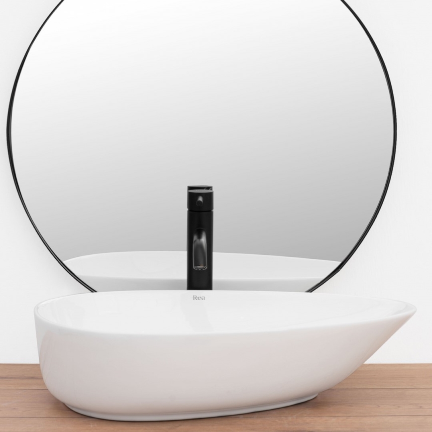 REA-U8536 - GRETA Countertop Basin 39x56 cm, Ceramic/Glossy White