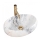 REA-U8567 - LINDA Countertop Washbasin 34 × 48.5 cm, Ceramic with Marble Effect