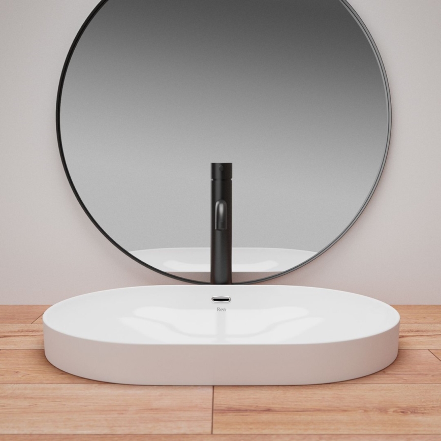 REA-U8700 - Countertop washbasin ARLETA 42x61,5 cm ceramic/glossy white