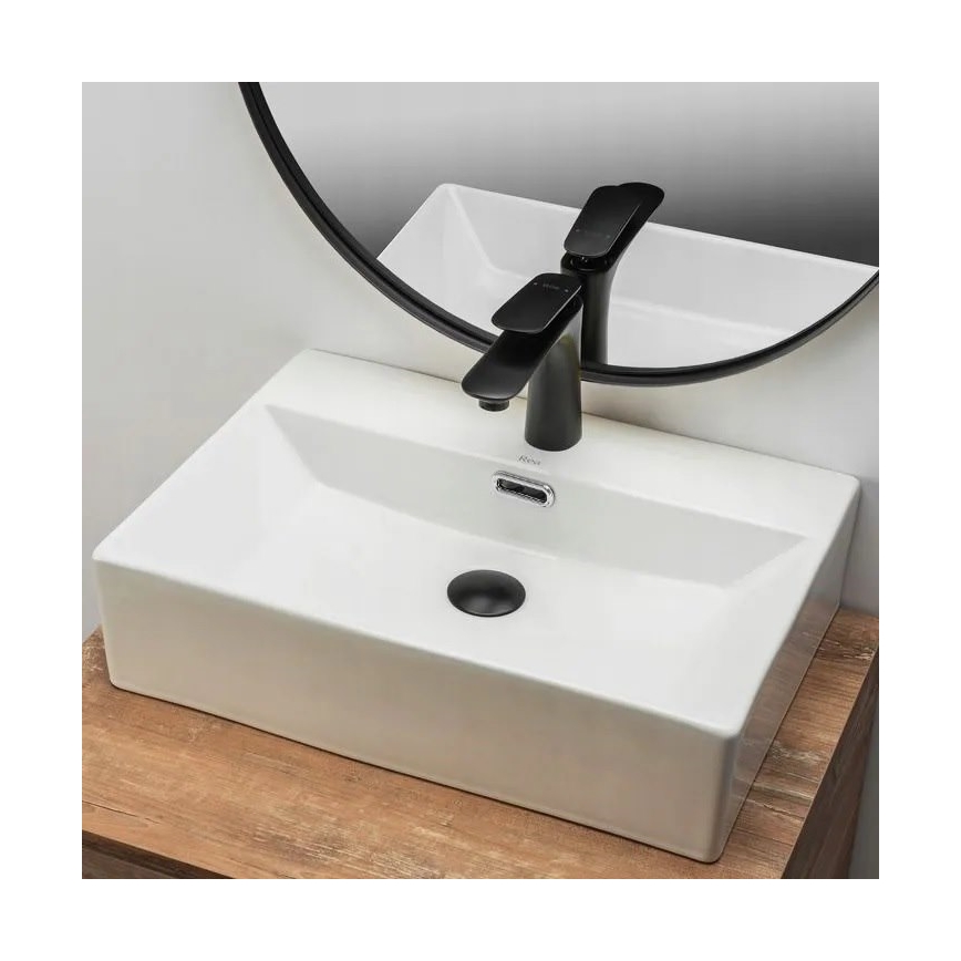 REA-U8701 - BONITA Countertop basin 36x51 cm ceramic/glossy white
