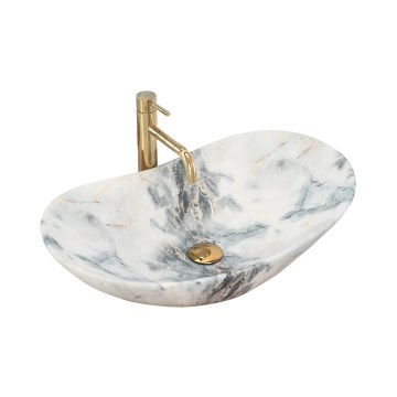 REA-U8742 - ROYAL Countertop Basin 36 x 60.5 cm, ceramic/white/stone-effect