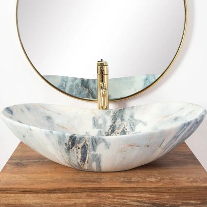 REA-U8742 - ROYAL Countertop Basin 36 x 60.5 cm, ceramic/white/stone-effect