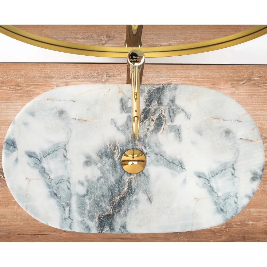REA-U8742 - ROYAL Countertop Basin 36 x 60.5 cm, ceramic/white/stone-effect