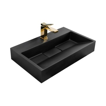 REA-U8779 - GOYA 37 x 60 cm Countertop Basin, Mineral Composite / Matte Black