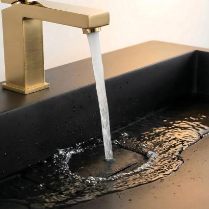 REA-U8779 - GOYA 37 x 60 cm Countertop Basin, Mineral Composite / Matte Black