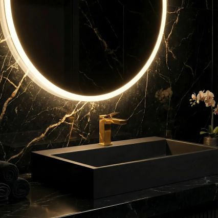 REA-U8802 - GOYA Countertop Basin 46 x 70 cm, Quartz Composite / Matte Black