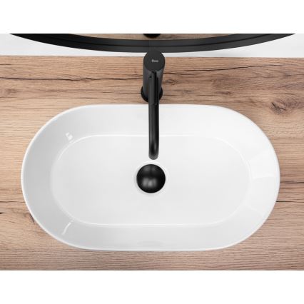 REA-U9108 - Countertop basin LAYLA 30x53 cm ceramic/glossy white