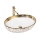 REA-U9650 - MARGOT 40x52 cm Countertop Washbasin, Ceramic/White/Gold
