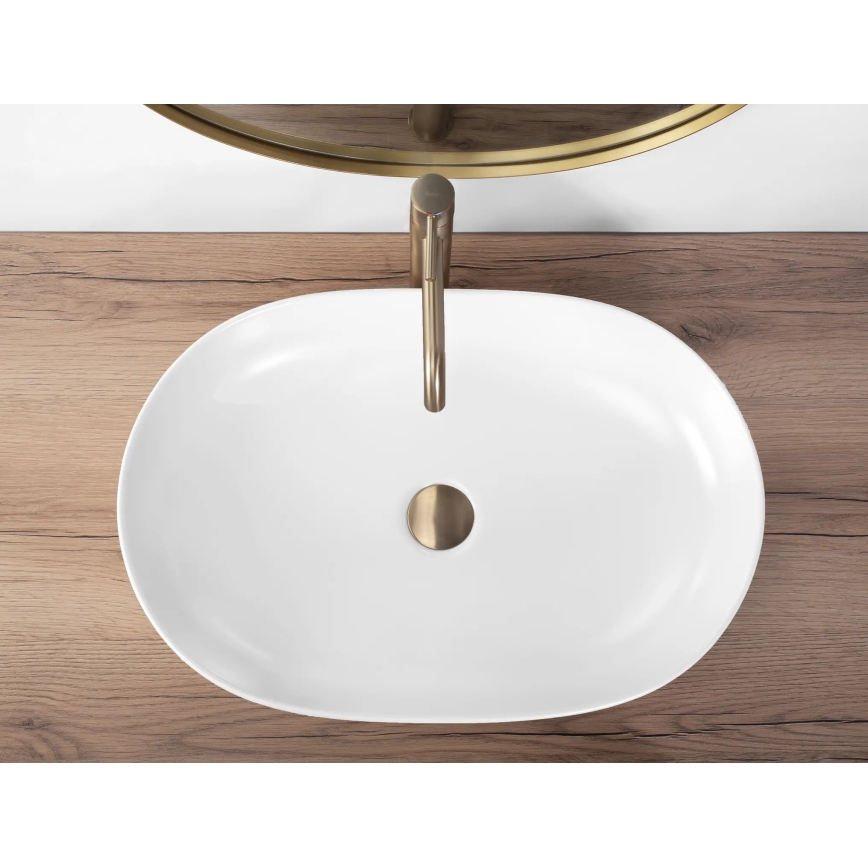 REA-U9653 - CLEO Countertop Basin 41 x 60.5 cm ceramic/matte white