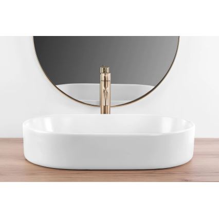 REA-U9657 - NADIA 38,5x61 cm countertop basin ceramic/matte white