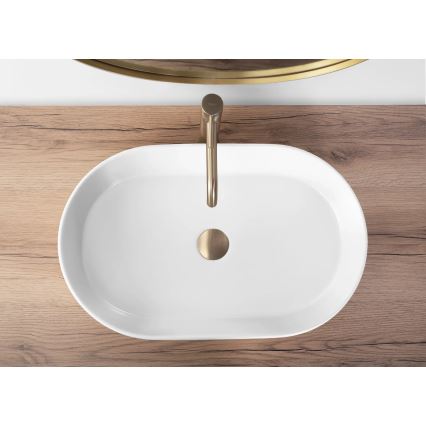 REA-U9657 - NADIA 38,5x61 cm countertop basin ceramic/matte white