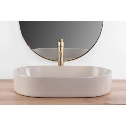 REA-U9661 - NADIA Countertop Washbasin 38.5 x 61 cm, Ceramic/Beige