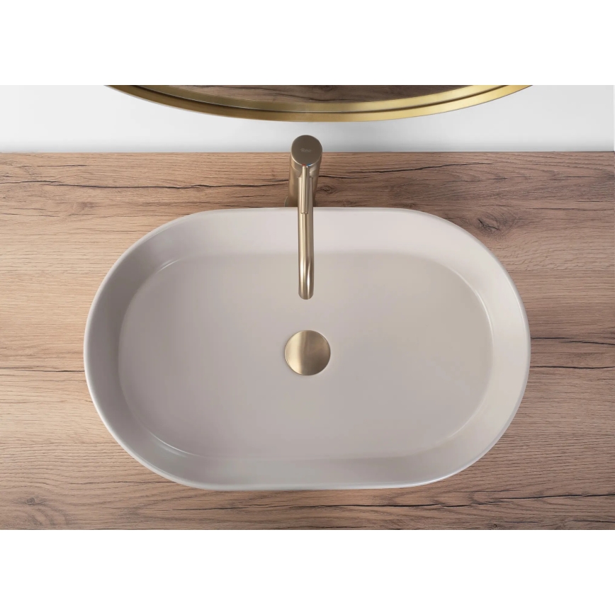 REA-U9661 - NADIA Countertop Washbasin 38.5 x 61 cm, Ceramic/Beige