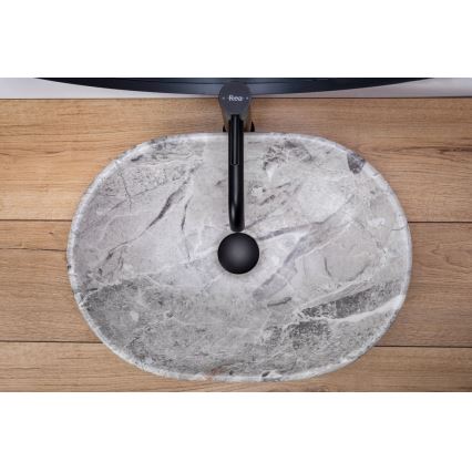 REA-U9888  - Countertop washbasin LARA 35x48.5 cm ceramic/stone effect