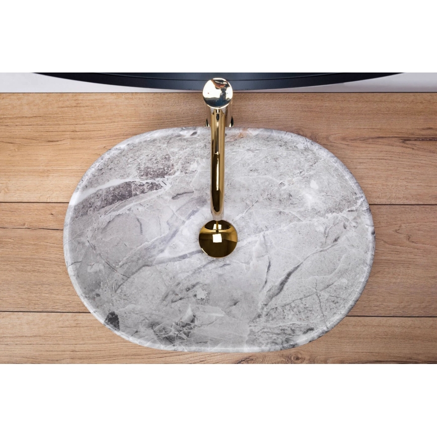 REA-U9888 - LARA countertop basin 35 x 48.5 cm, ceramic/stone-effect