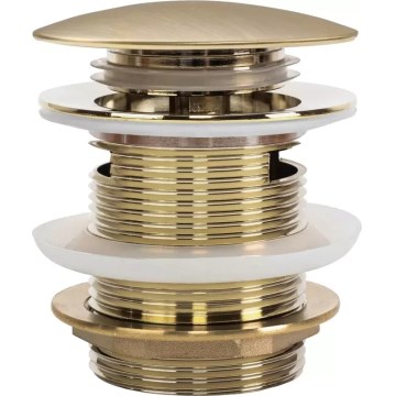 REA-W2005 - CLICK-CLACK Bath Drain Ø 7 cm, Brushed Gold