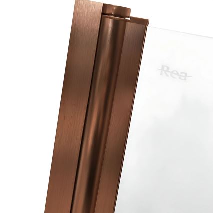 REA-W5696 - AGAT Folding Bathtub Screen 140 x 80 cm, Brushed Copper / Clear