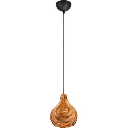 Reality - Cable-hung pendant SPROUT 1xE14/40W/230V brown/rattan