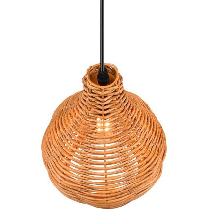 Reality - Cable-hung pendant SPROUT 1xE14/40W/230V brown/rattan