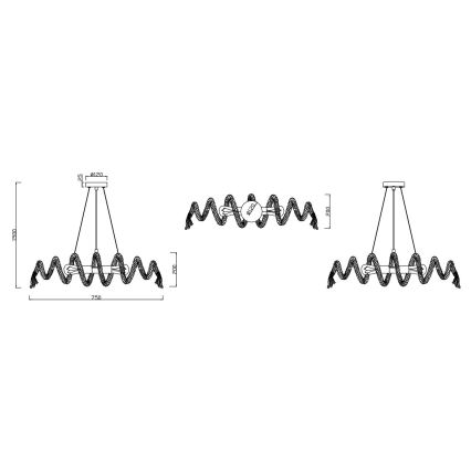 Reality - Chandelier on a string ARI 2xE27/10W/230V