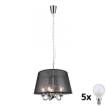 Reality - CIMA LED chain-hung chandelier 5xE14/40W/230V black