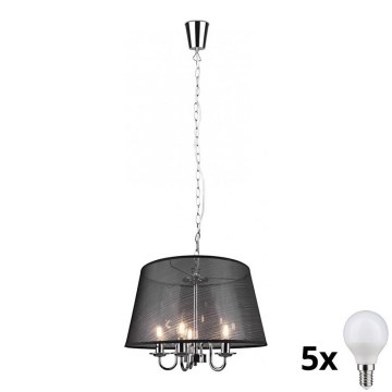 Reality - CIMA LED chain-hung chandelier 5xE14/40W/230V black