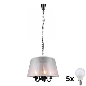 Reality - LED Chandelier on a chain CIMA 5xE14/40W/230V grey