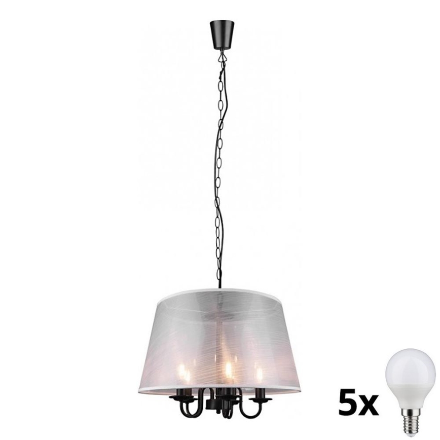 Reality - LED Chandelier on a chain CIMA 5xE14/40W/230V grey