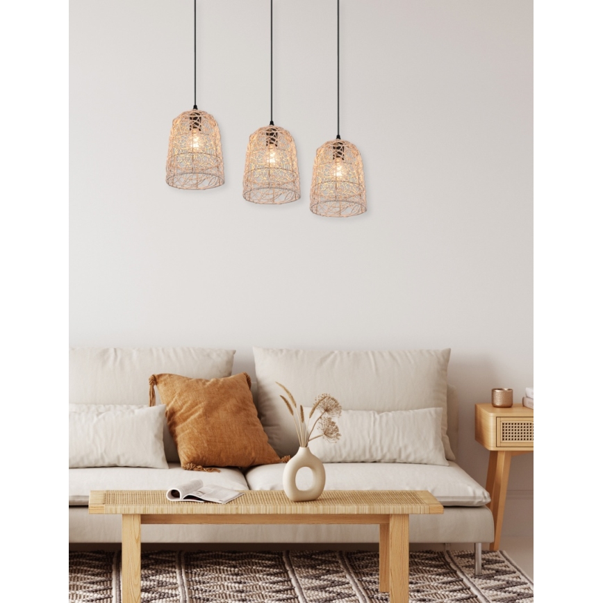 Reality - LOVIS Cable Pendant 3xE27/40W/230V Black