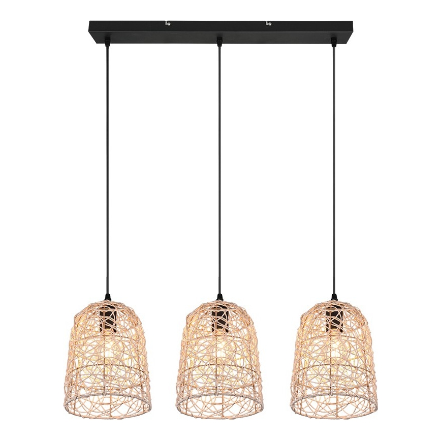 Reality - LOVIS Cable Pendant 3xE27/40W/230V Black