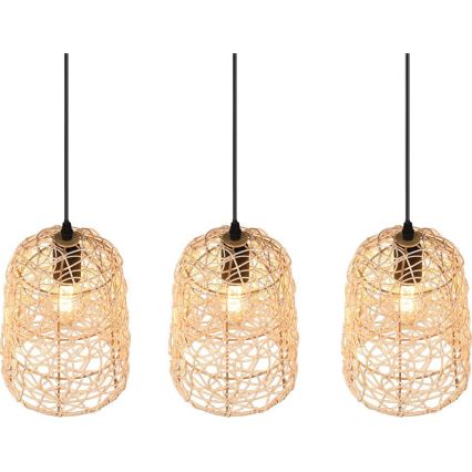 Reality - LOVIS Cable Pendant 3xE27/40W/230V Black