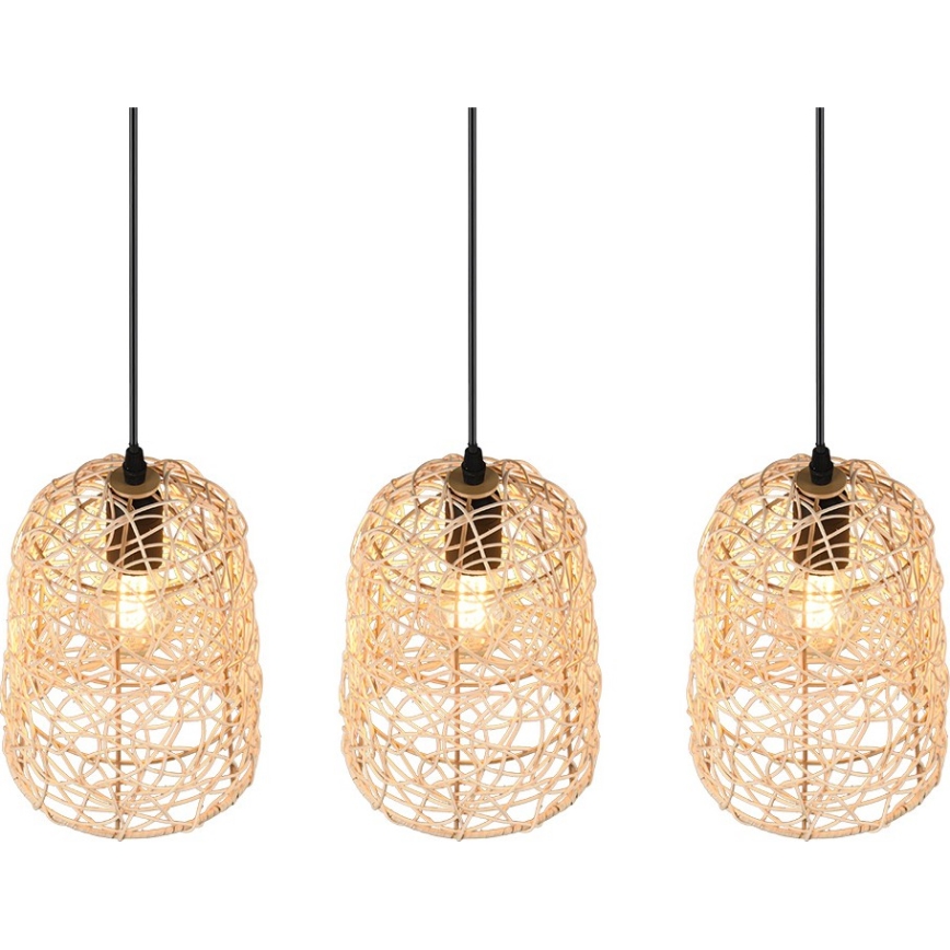 Reality - LOVIS Cable Pendant 3xE27/40W/230V Black