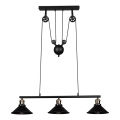 Reality - POULI Cable pendant light 3xE27/40W/230V, Black