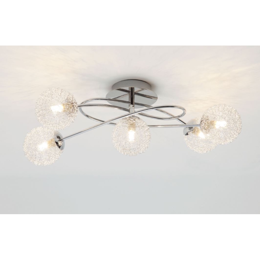 Reality - Surface-mounted chandelier WIRE 5xG9/28W/230V