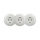 Reblig - 3-Gang Retro Schuko Wall Socket with Frame, 230V, White Ceramic