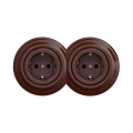 Reblig - Double retro Schuko wall socket with frame, 230V, brown