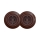 Reblig - Double retro Schuko wall socket with frame, 230V, brown