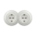 Reblig - Double Retro Schuko Wall Socket with Frame, 230V, Ceramic, White