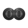 Reblig - Double retro single-pole switch with frame No. 1, anthracite
