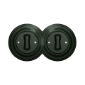 Reblig - Double Retro Single-Pole Switch with Frame No. 1, Green