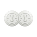 Reblig - Double Retro Single-Pole Switch with Frame No. 1, Snow White