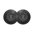 Reblig - Double retro-style household socket with frame 230V anthracite