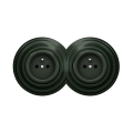 Reblig - Double retro wall socket with frame, 230 V, green