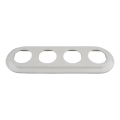 Reblig - Porcelain Retro 4-Gang Frame, White