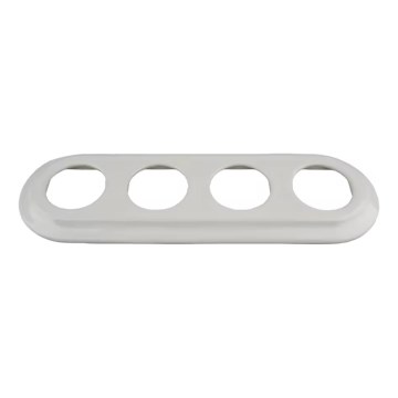 Reblig - Porcelain Retro 4-Gang Frame, White