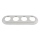 Reblig - Porcelain Retro 4-Gang Frame, White